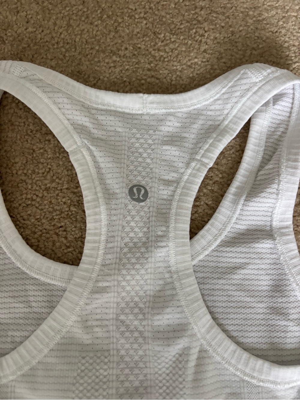 Lululemon White Racerback Tank Top - Picture 3 of 3